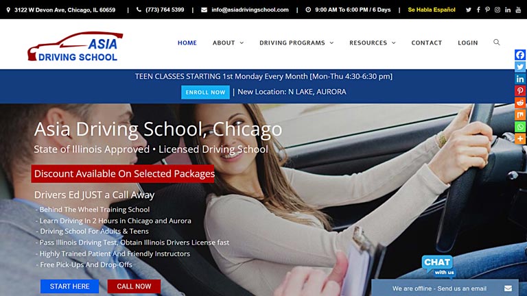 Technical case study for Asia Driving School